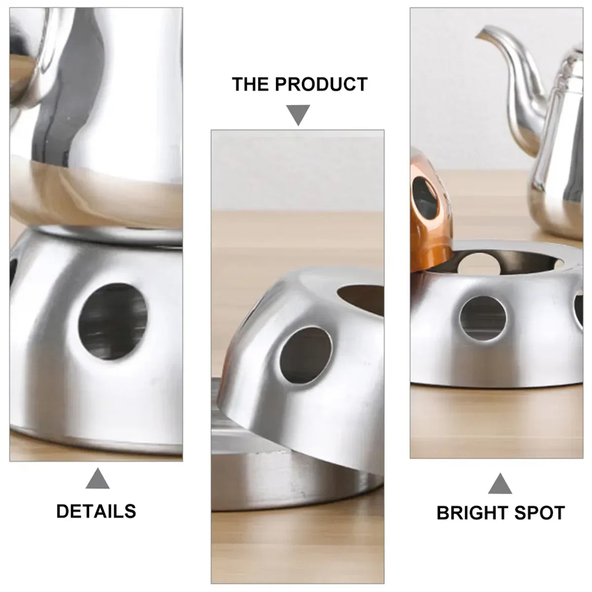 2PCS Camping Stainless Steel Stove Stand for Teapot or Cooking