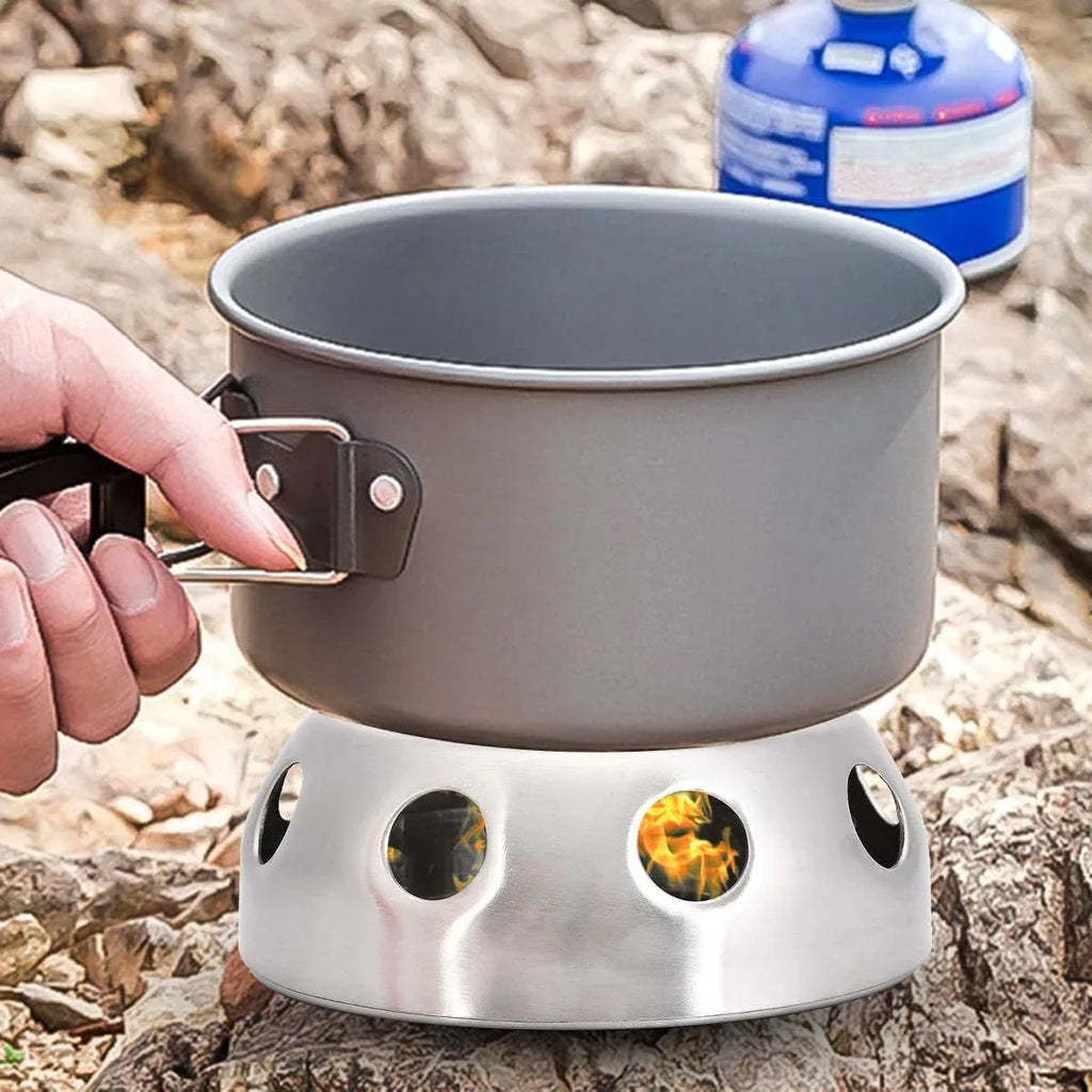 2PCS Camping Stainless Steel Stove Stand for Teapot or Cooking