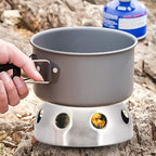 2PCS Camping Stainless Steel Stove Stand for Teapot or Cooking