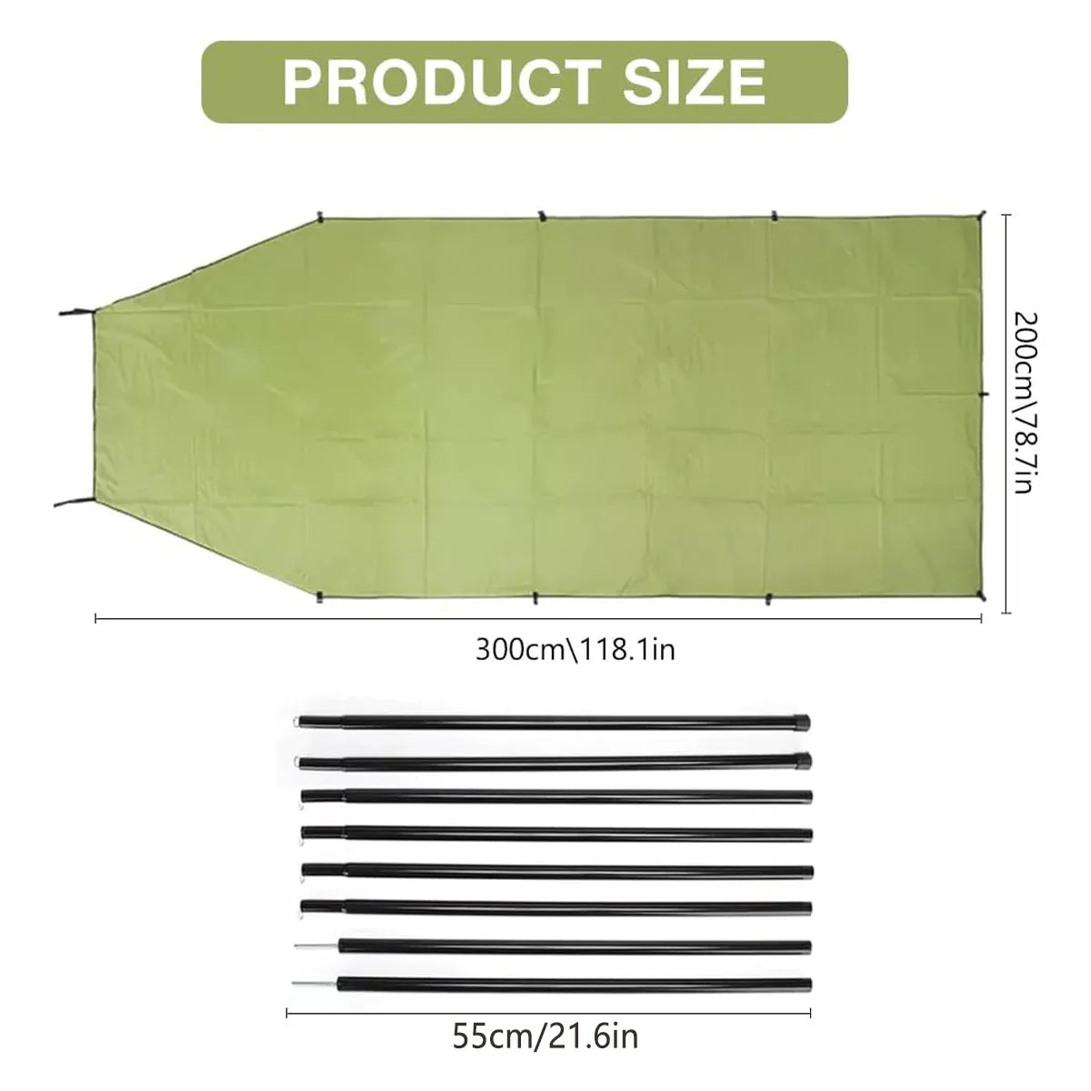 Car Side Awning Tent Rear Canopy Outdoor Camping Sunshade Shelter for SUV Use