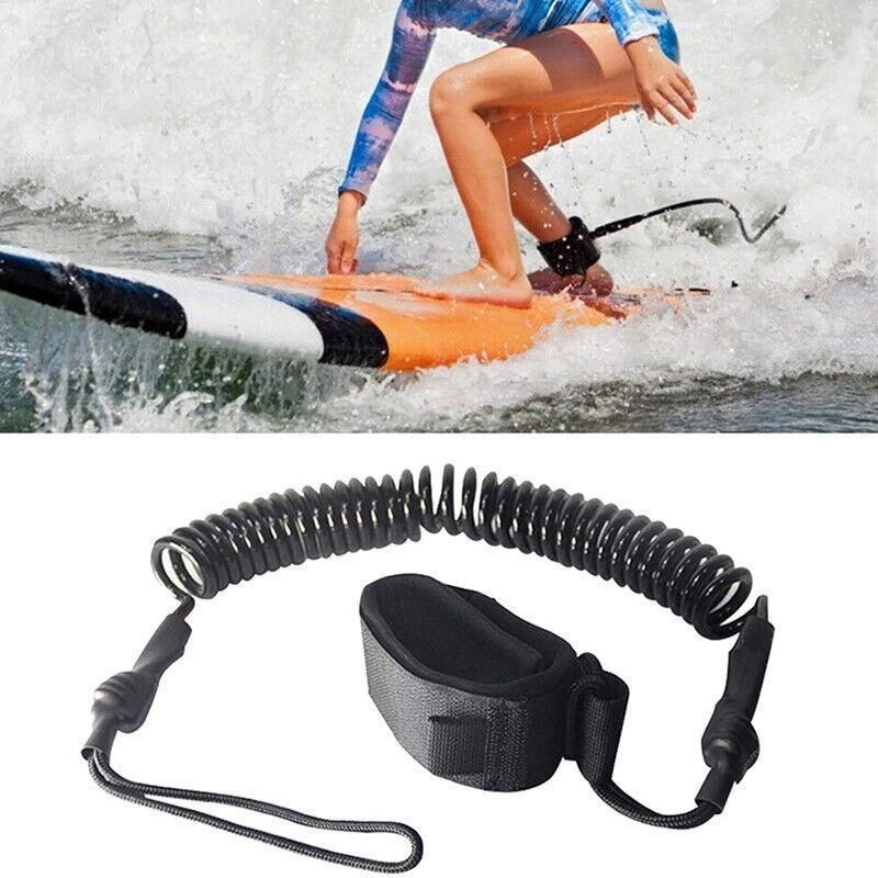 3m Coiled Surfboard Leash Paddleboard Ankle Wrist Strap for SUP