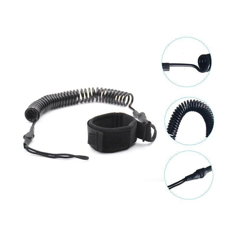 3m Coiled Surfboard Leash Paddleboard Ankle Wrist Strap for SUP
