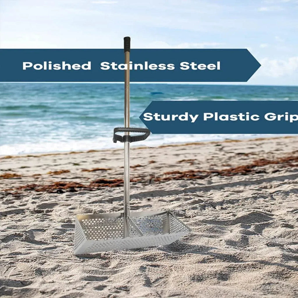 Stainless Steel Sand Screen Collapsible Beach Screen Crab Trap Fishing Gear