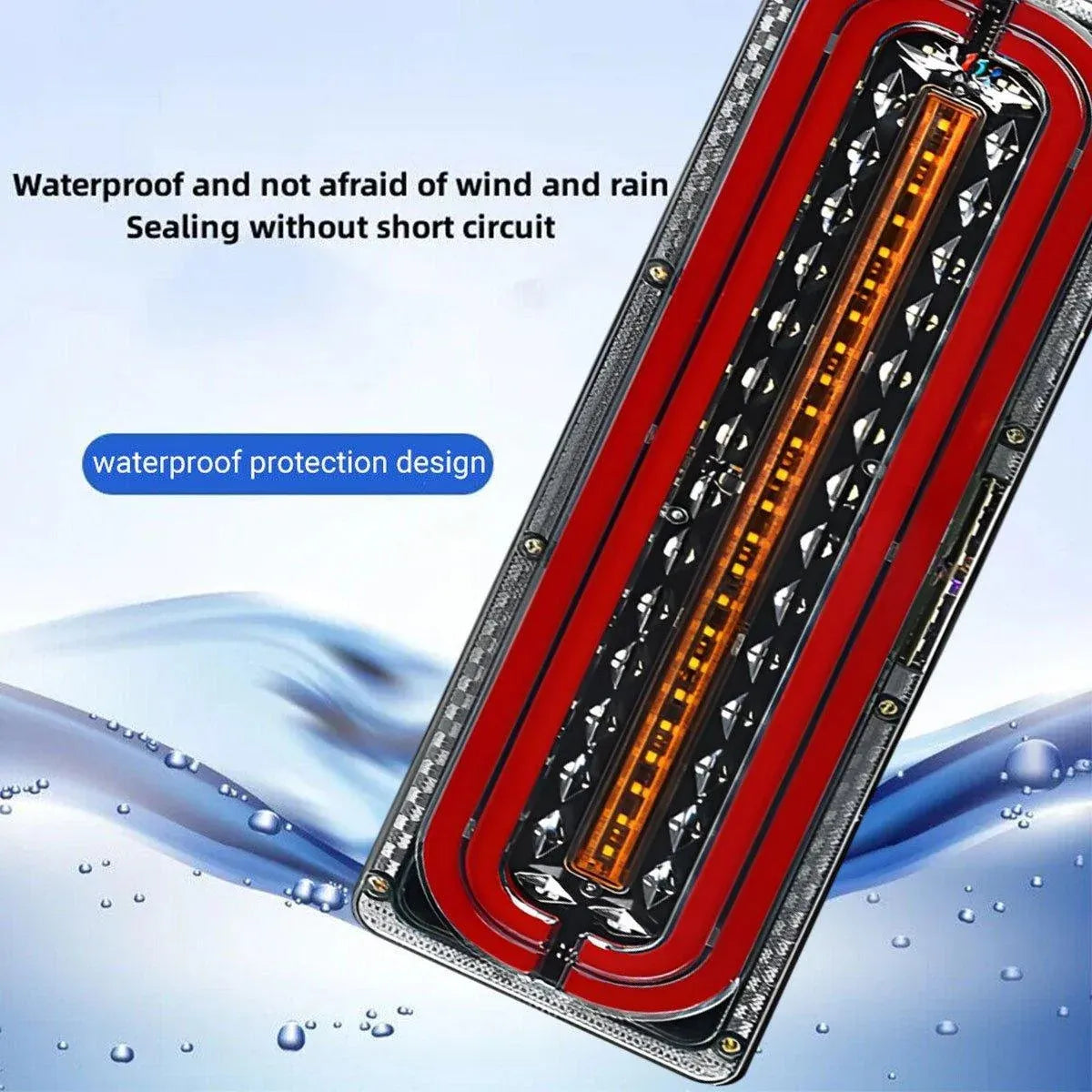 Truck Trailer LED Tail Light Sequential Turn Signal Lamp for RV Decoration