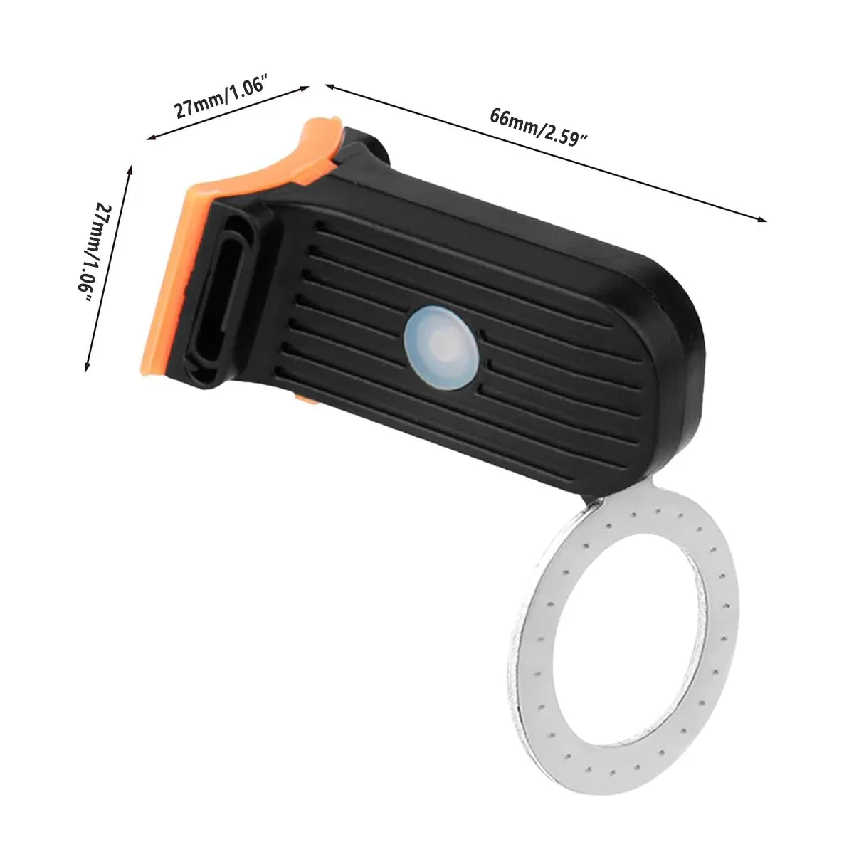 1-Piece USB-Rechargeable Circular Bicycle Tail Light