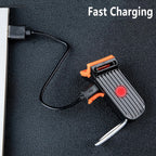 1-Piece USB-Rechargeable Circular Bicycle Tail Light