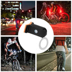 1-Piece USB-Rechargeable Circular Bicycle Tail Light