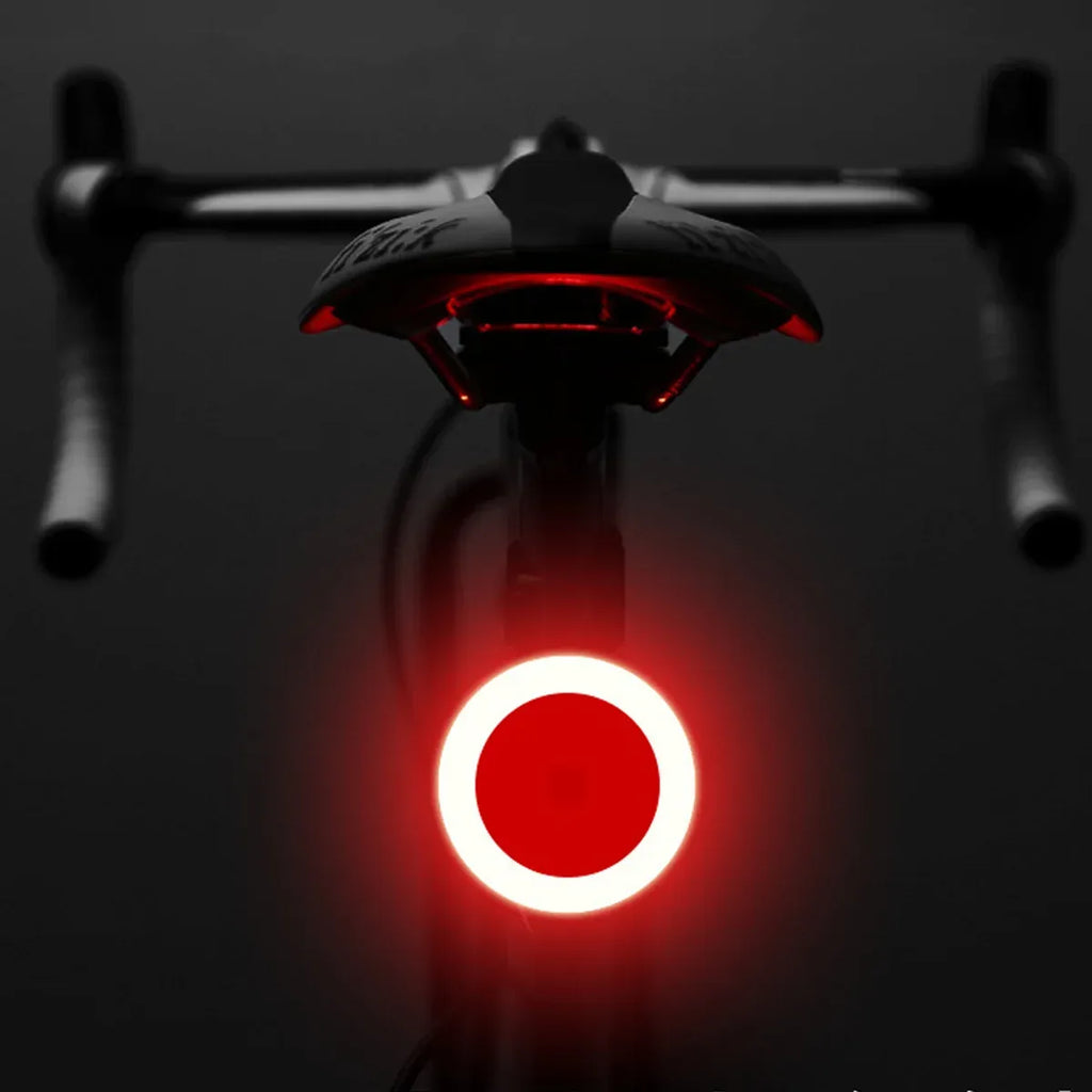1-Piece USB-Rechargeable Circular Bicycle Tail Light