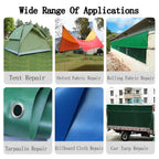 High Adhesive Tarpaulin Repair Tape Tent Awning Fix Patch Waterproof Universal - Red - 8cm x 7.5m