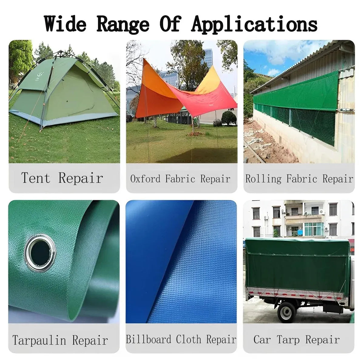 High Adhesive Tarpaulin Repair Tape Tent Awning Fix Patch Waterproof Universal - Red - 8cm x 7.5m