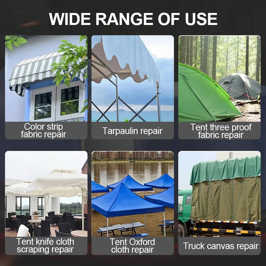 High Adhesive Tarpaulin Repair Tape Tent Awning Fix Patch Waterproof Universal - Red - 8cm x 7.5m