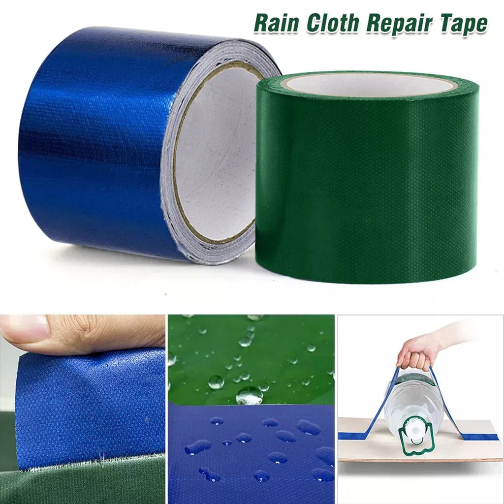 High Adhesive Tarpaulin Repair Tape Tent Awning Fix Patch Waterproof Universal - Red - 8cm x 7.5m