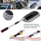 Car Wash Duster Brush Microfiber Telescopic Cleaning Tool for Vehicle Detailing