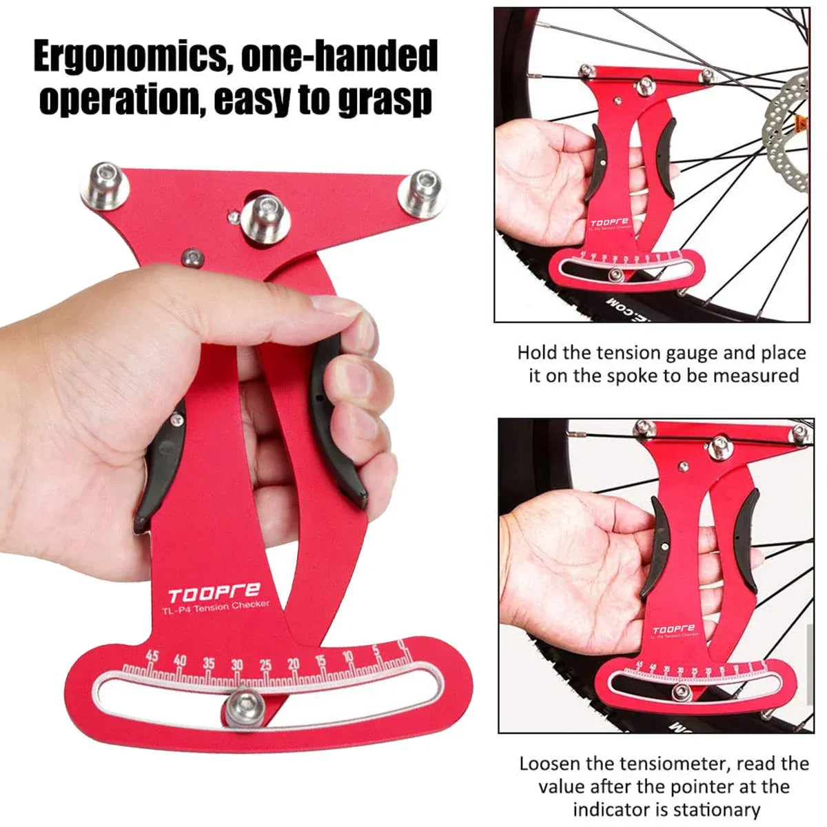 Park Tool Bike Spoke Tension Meter Gauge Wheel Spoke Pro Bike Checker Chart