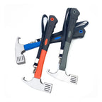 Outdoor Camping Hammer Tent Stake Puller Ground Hammer Heavy Duty Camping Tool - Orange
