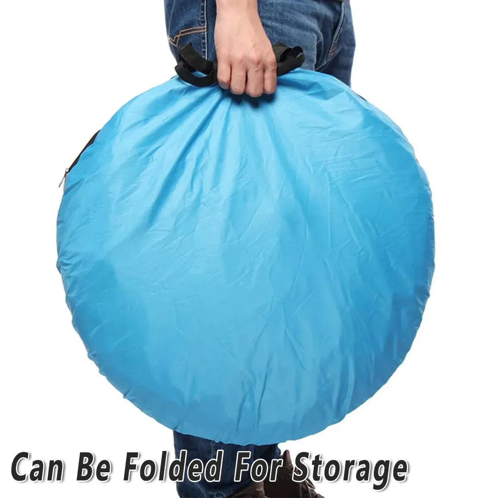 Outdoor Camping Tent Portable Sun Protection Lightweight Quick Setup Shelter - Blue 2-3 Person