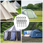 Heavy Duty Camping Tent Pegs 30cm Steel Ground Stakes Set of 10 for Outdoor Use