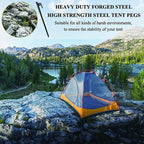 Heavy Duty Camping Tent Pegs 30cm Steel Ground Stakes Set of 10 for Outdoor Use
