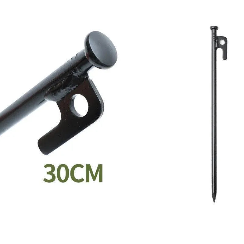 Heavy Duty Camping Tent Pegs 30cm Steel Ground Stakes Set of 10 for Outdoor Use