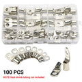 240Pcs 4WD Cable Lug Ring Battery Copper Tube Connector Kits Terminal Crimper - 100X SC6-SC25 Cable Lug Kits+Heat Shrink Tube