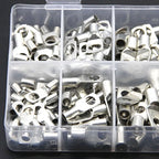 240Pcs 4WD Cable Lug Ring Battery Copper Tube Connector Kits Terminal Crimper - 100X SC6-SC25 Cable Lug Kits+Heat Shrink Tube