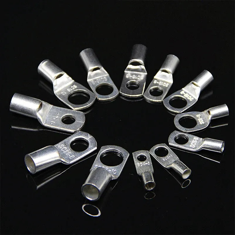 240Pcs 4WD Cable Lug Ring Battery Copper Tube Connector Kits Terminal Crimper - 240X SC4-SC25 Cable Lug Kits+Heat Shrink Tube