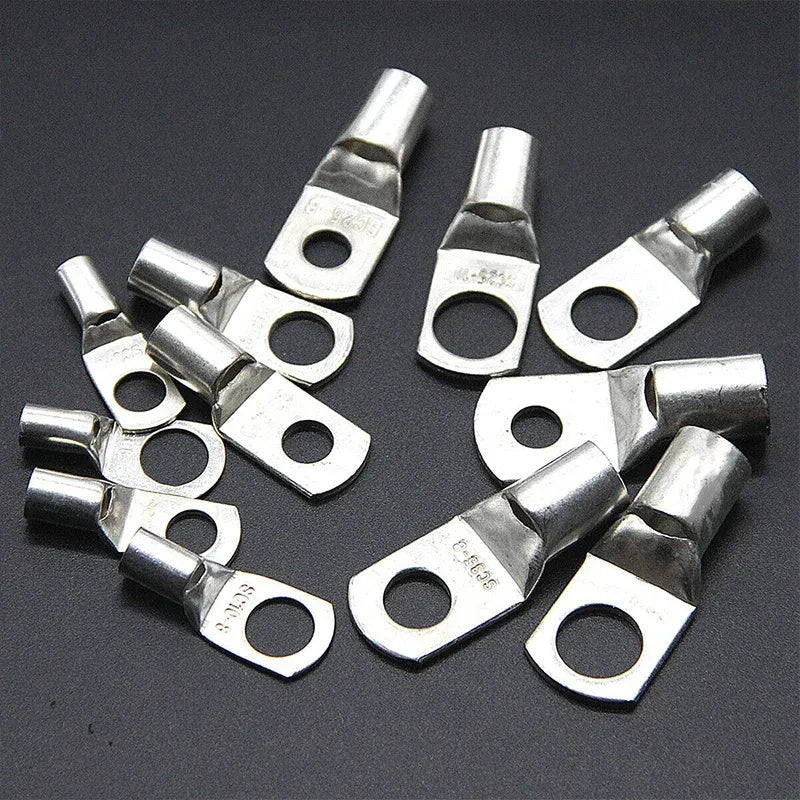 240Pcs 4WD Cable Lug Ring Battery Copper Tube Connector Kits Terminal Crimper - 240X SC4-SC25 Cable Lug Kits+Heat Shrink Tube