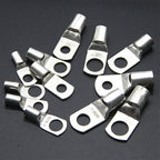 240Pcs 4WD Cable Lug Ring Battery Copper Tube Connector Kits Terminal Crimper - 240X SC4-SC25 Cable Lug Kits+Heat Shrink Tube