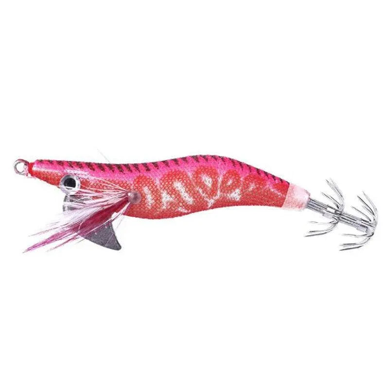 4PCS Glow Squid Jig Lures Double Hook Egi Bait for Calamari and Saltwater Fishing