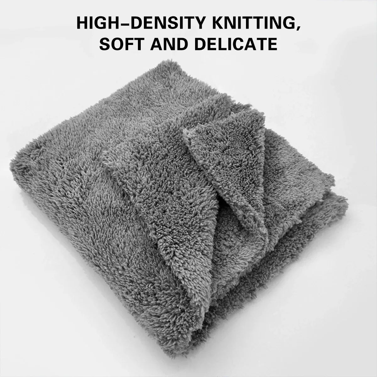 10PCS Microfiber Cleaning Cloths Car Detailing Towels Polishing Rags No Scratch - Grey