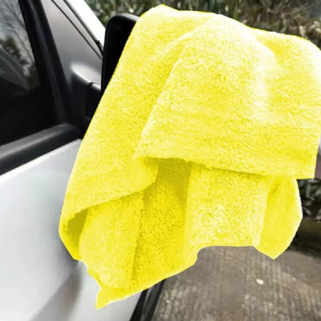 10PCS Microfiber Cleaning Cloths Car Detailing Towels Polishing Rags No Scratch - Grey