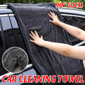 1-Piece 90 x 60 cm Twisted-Weave Car Drying Towel, Grey