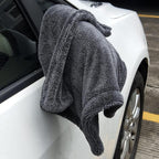 1-Piece 90 x 60 cm Twisted-Weave Car Drying Towel, Grey