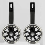 12–20 Inch Bike Training Wheels Flashing PVC Silent Stabilizer Auxiliary Support - Black