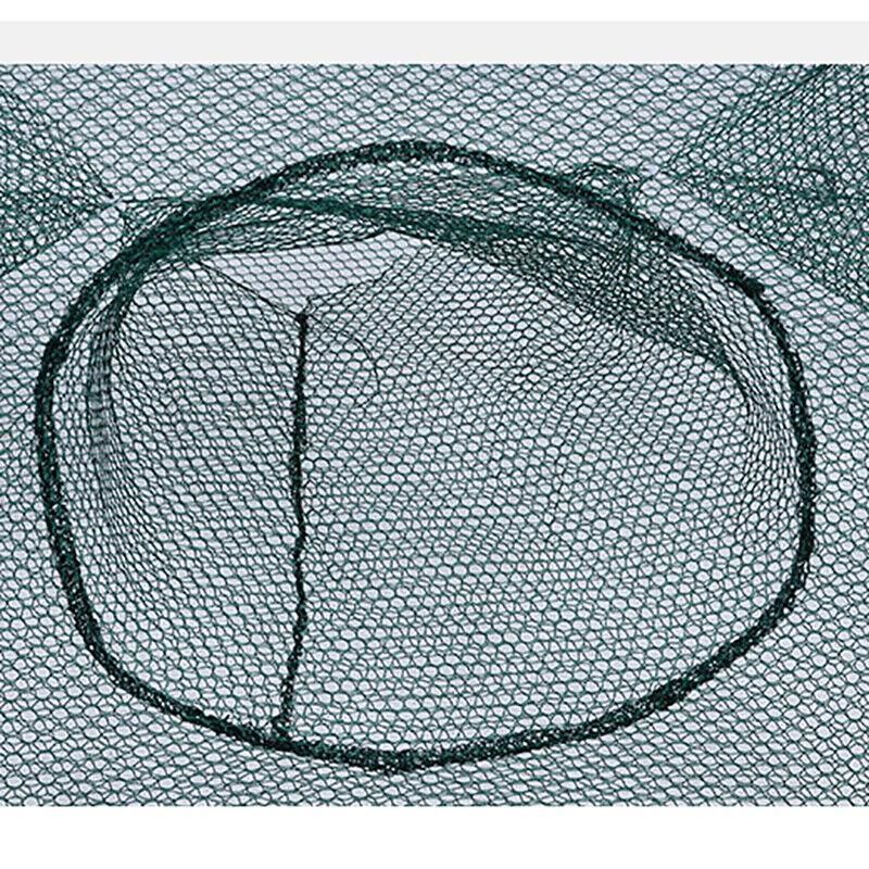 Large Fishing Net Fish Crab Yabbie Trap Minnow Crawfish Shrimp Cage Net Foldable - 10 Side 10 Holes
