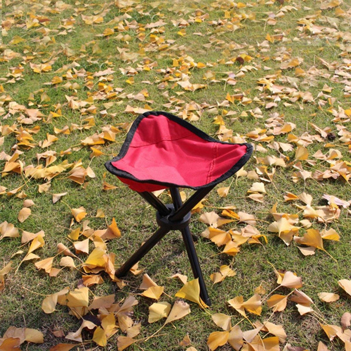 Folding Portable Beach Chair Fishing Stool Outdoor Lightweight Camping Chair - Blue
