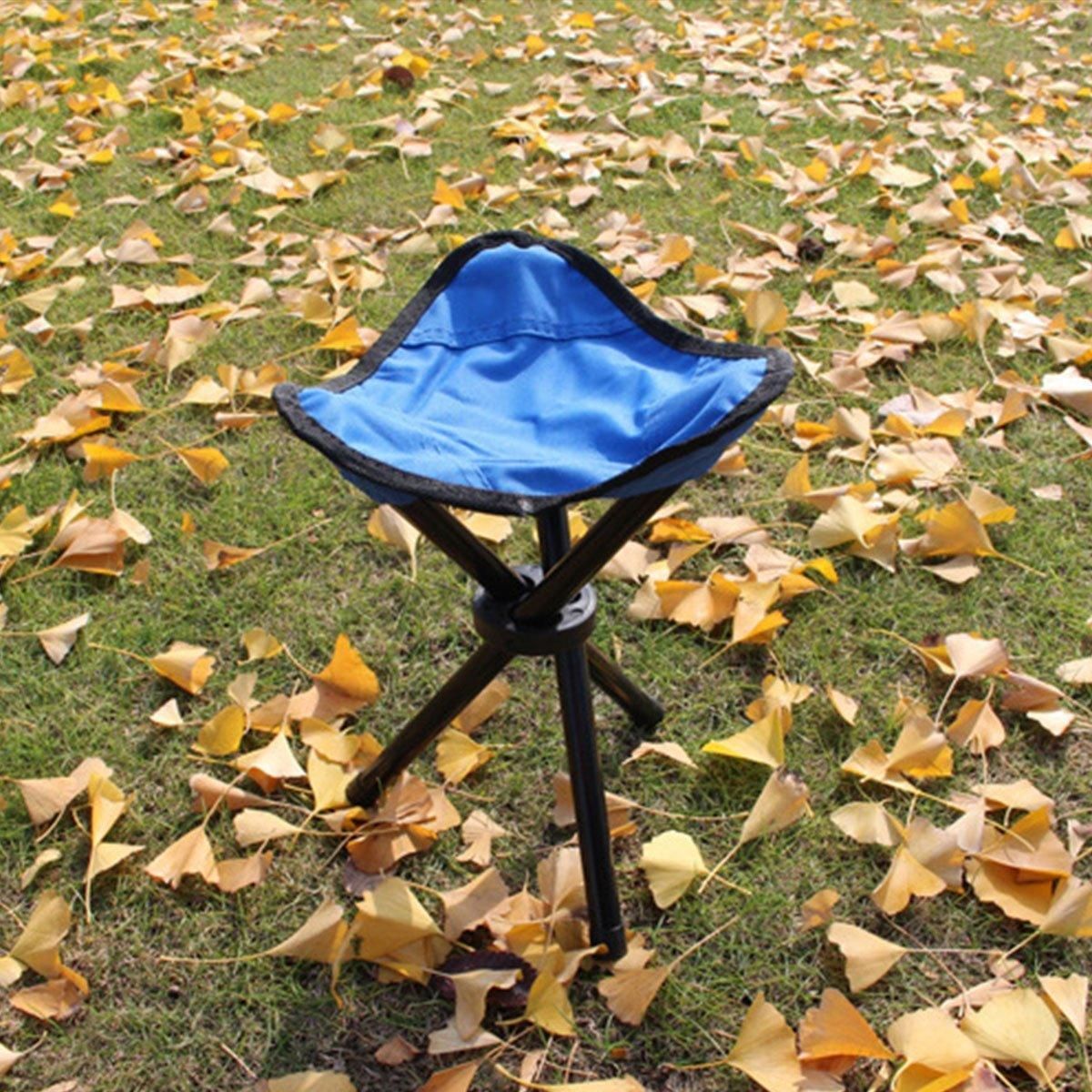 Folding Portable Beach Chair Fishing Stool Outdoor Lightweight Camping Chair - Red