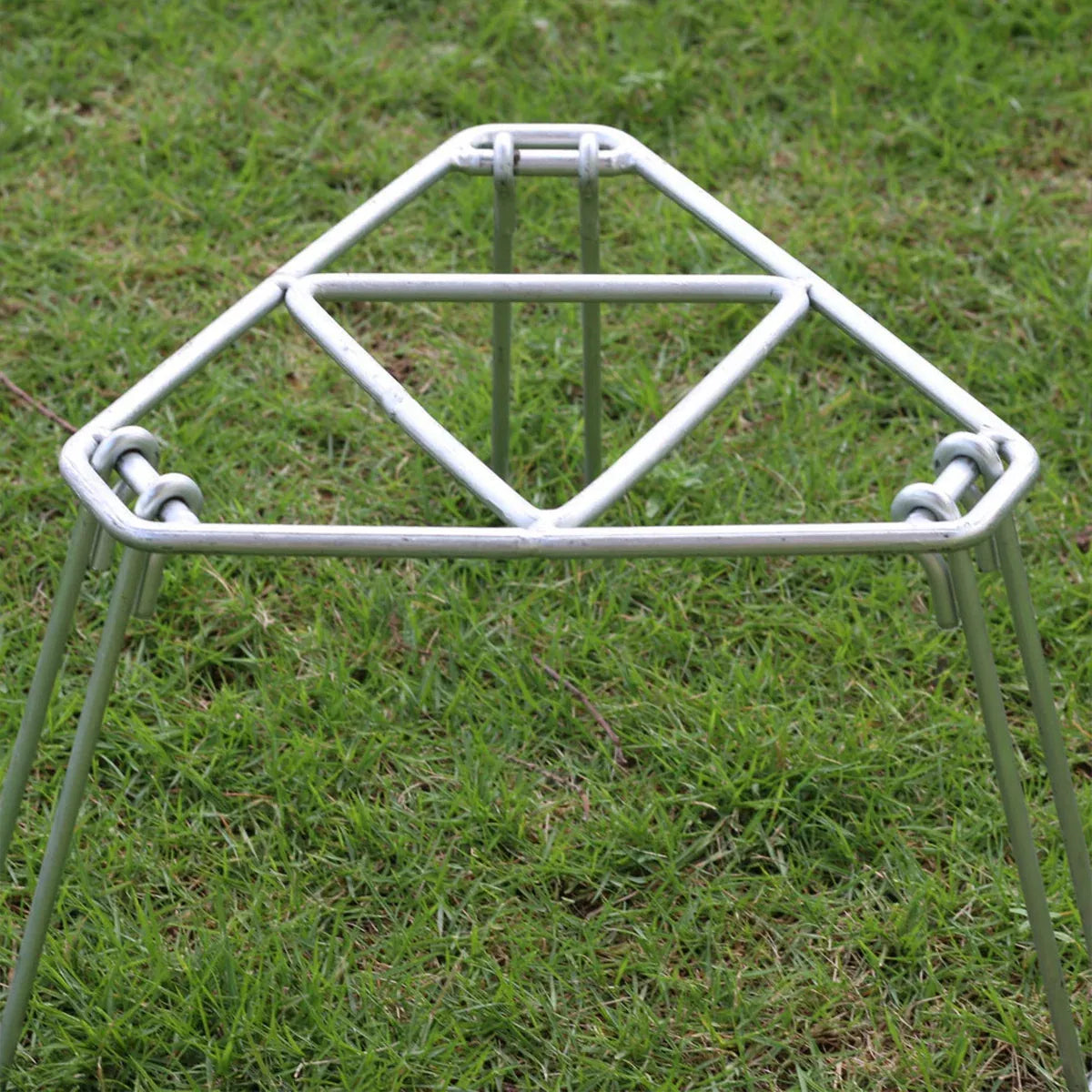 Folding Tripod Camping Stove Rack Triangle Pot Stand Outdoor Cooker Use