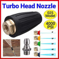 4000Psi Turbo Nozzle For Pressure Washer Rotating Nozzle And 5 Tips 1/4inch