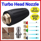 4000Psi Turbo Nozzle For Pressure Washer Rotating Nozzle And 5 Tips 1/4inch