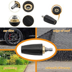4000Psi Turbo Nozzle For Pressure Washer Rotating Nozzle And 5 Tips 1/4inch
