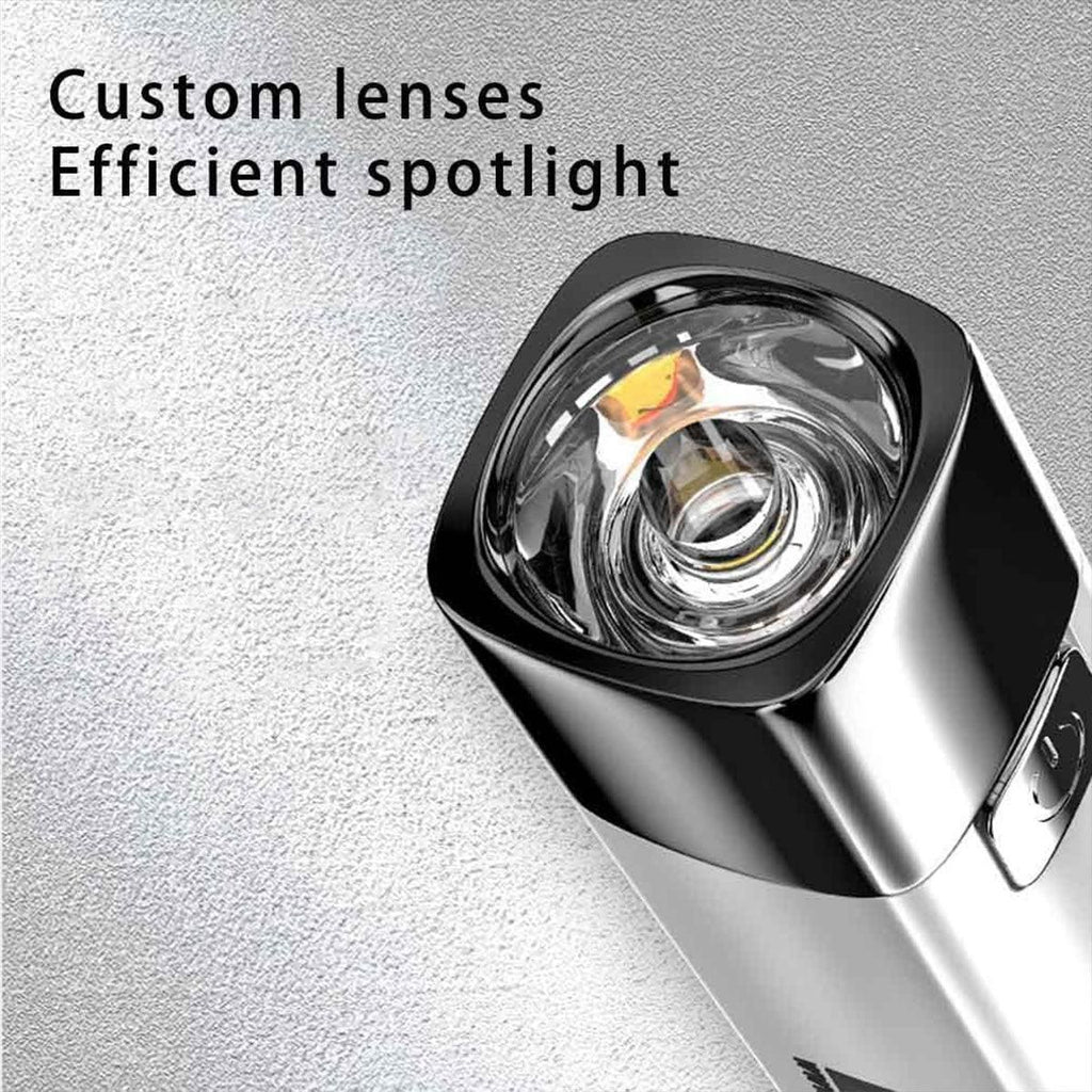 9000Lm Mini Led Flashlight Usb Rechargeable Portable Torch Power Bank Lamp Light