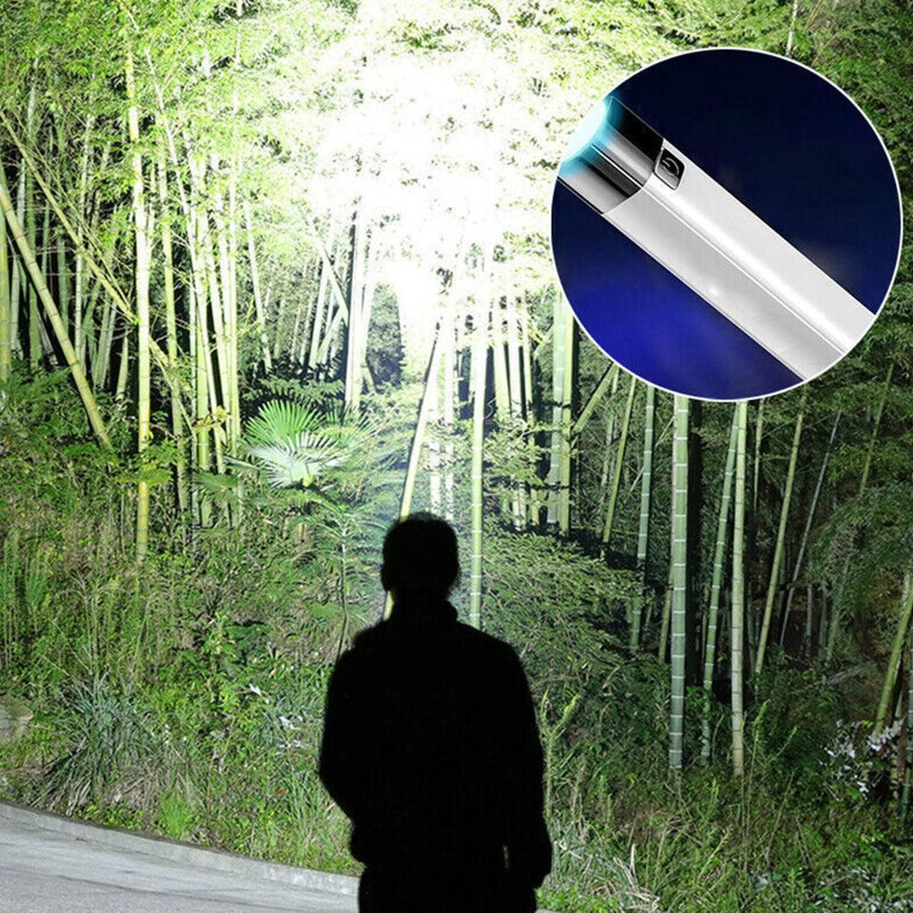 9000Lm Mini Led Flashlight Usb Rechargeable Portable Torch Power Bank Lamp Light