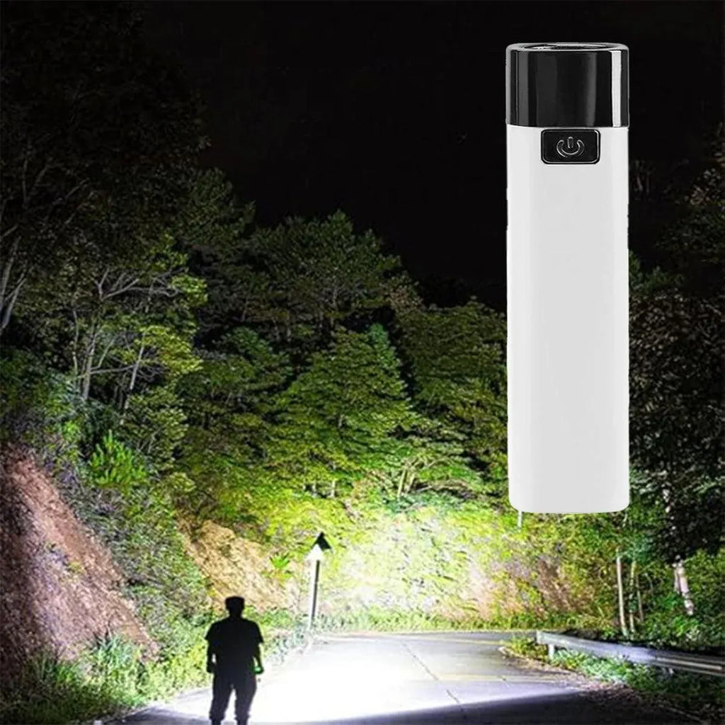 9000Lm Mini Led Flashlight Usb Rechargeable Portable Torch Power Bank Lamp Light