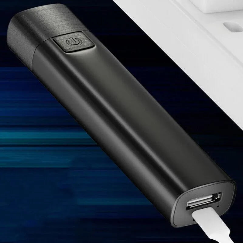 9000Lm Mini Led Flashlight Usb Rechargeable Portable Torch Power Bank Lamp Light