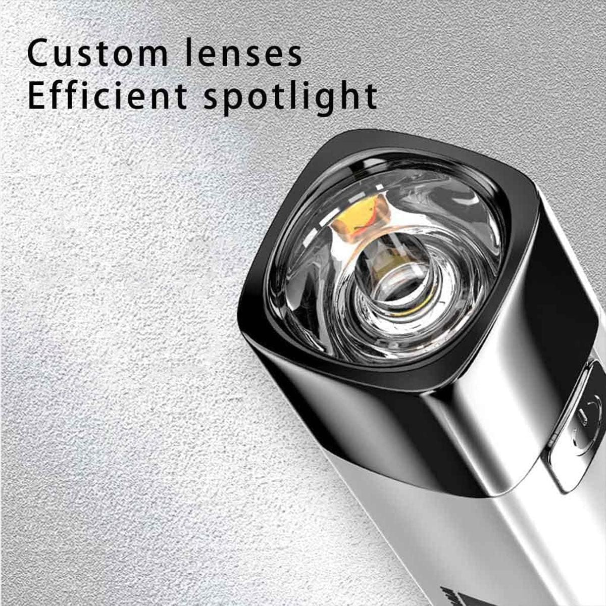 9000Lm Mini Led Flashlight Usb Rechargeable Portable Torch Power Bank Lamp Light