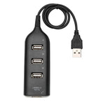 Multi Usb Hub 4 Port High Speed Slim Compact Expansion Smart Splitter Oz Au - Black