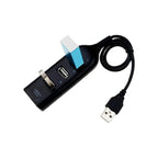 Multi Usb Hub 4 Port High Speed Slim Compact Expansion Smart Splitter Oz Au - Black