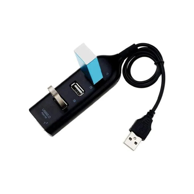 Multi Usb Hub 4 Port High Speed Slim Compact Expansion Smart Splitter Oz Au - Black