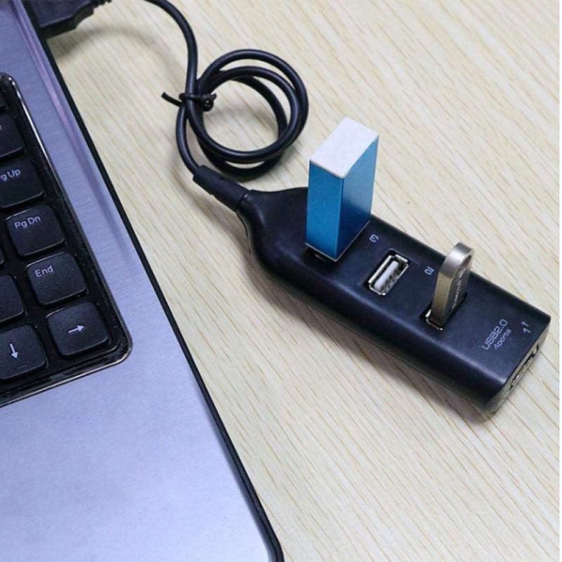 Multi Usb Hub 4 Port High Speed Slim Compact Expansion Smart Splitter Oz Au - Black